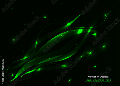 Dark red transparent hearts and abstract shining magical cosmic magical energy lines, rays with glare and dots and light shines on a red background.