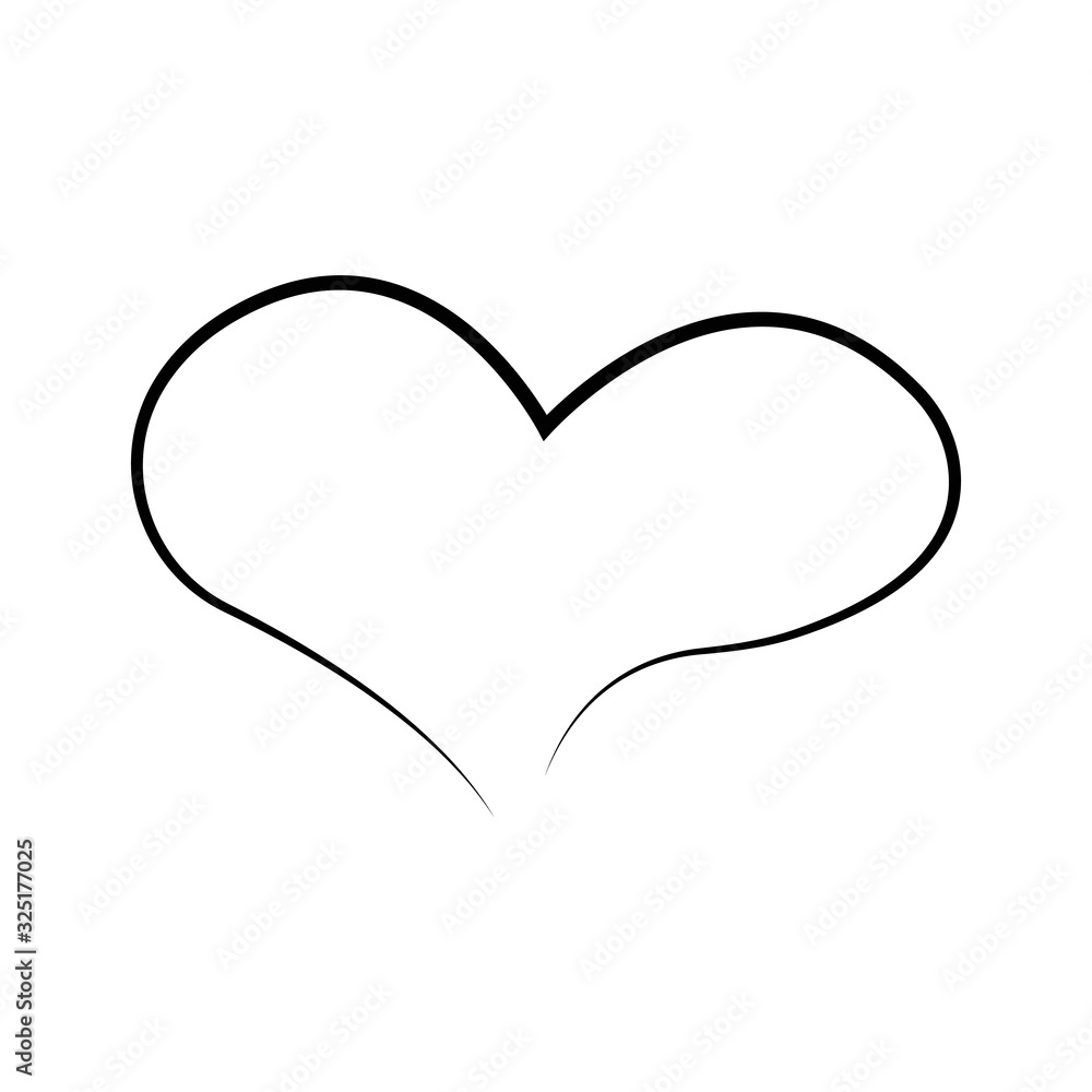 outline hand drawn heart icon.Vector heart collection. Illustration for your graphic design. outline hand drawn heart icon.Vector heart collection. Illustration for your graphic design.