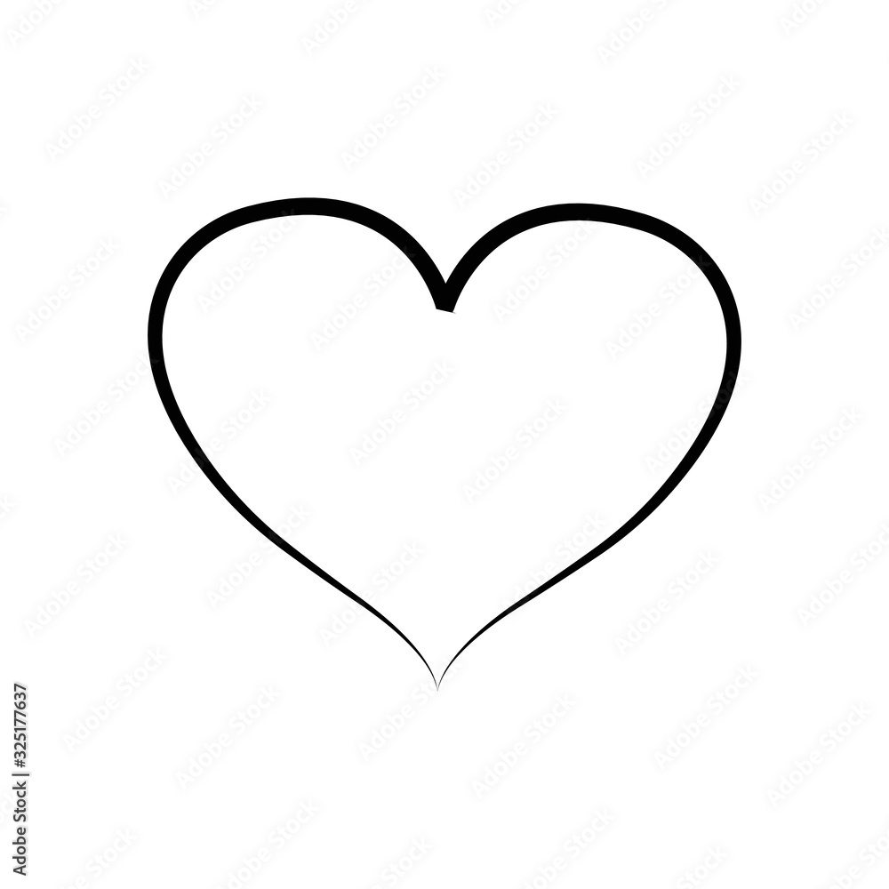 outline hand drawn heart icon.Vector heart collection. Illustration for your graphic design. outline hand drawn heart icon.Vector heart collection. Illustration for your graphic design.