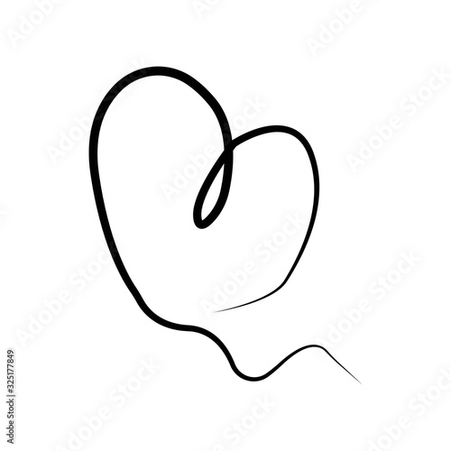 outline hand drawn heart icon.Vector heart collection. Illustration for your graphic design.