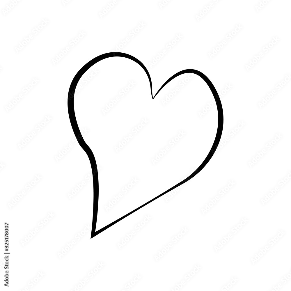 outline hand drawn heart icon.Vector heart collection. Illustration for your graphic design. outline hand drawn heart icon.Vector heart collection. Illustration for your graphic design.