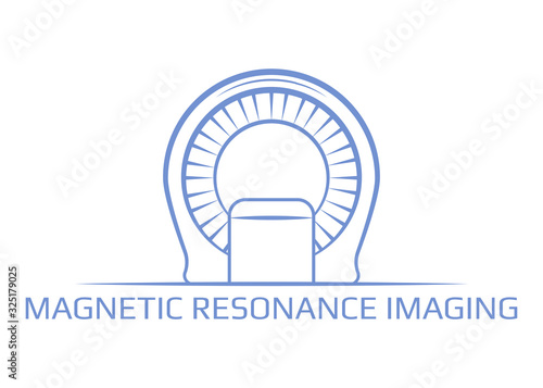 MRI modern line logo with sample text
