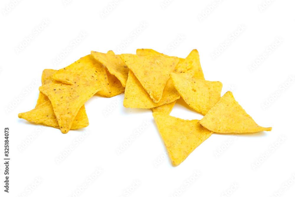 Fototapeta premium nachos, corn chips, isolated on white background