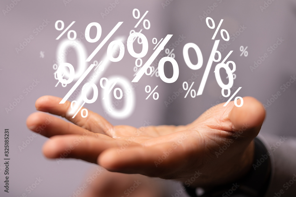 Discount and commission concept 3d Discount and commission concept 3d