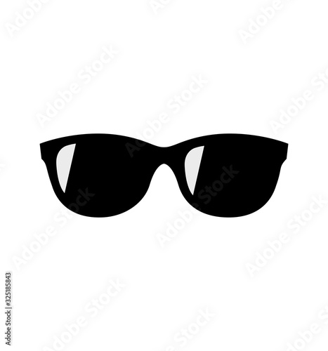 Black Sunglasses vector icon isolated on white background