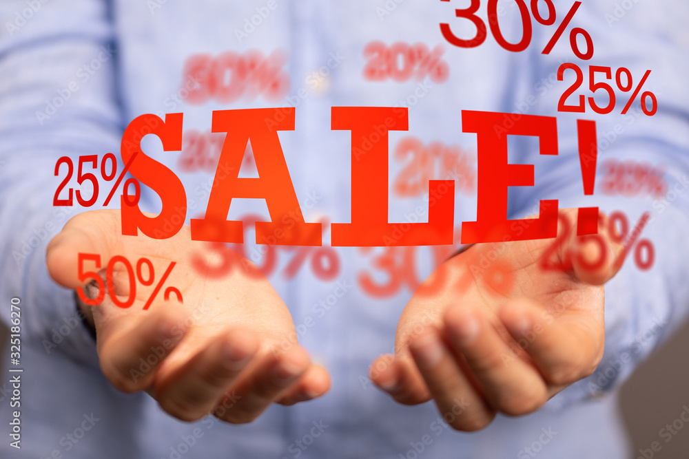 Discount and commission concept 3d Discount and commission concept 3d