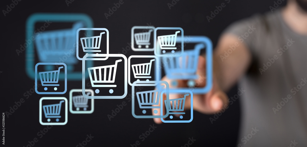 Shopping cart as part of the network in hand . The concept of Innovation in e-Commerce. Shopping cart as part of the network in hand . The concept of Innovation in e-Commerce.