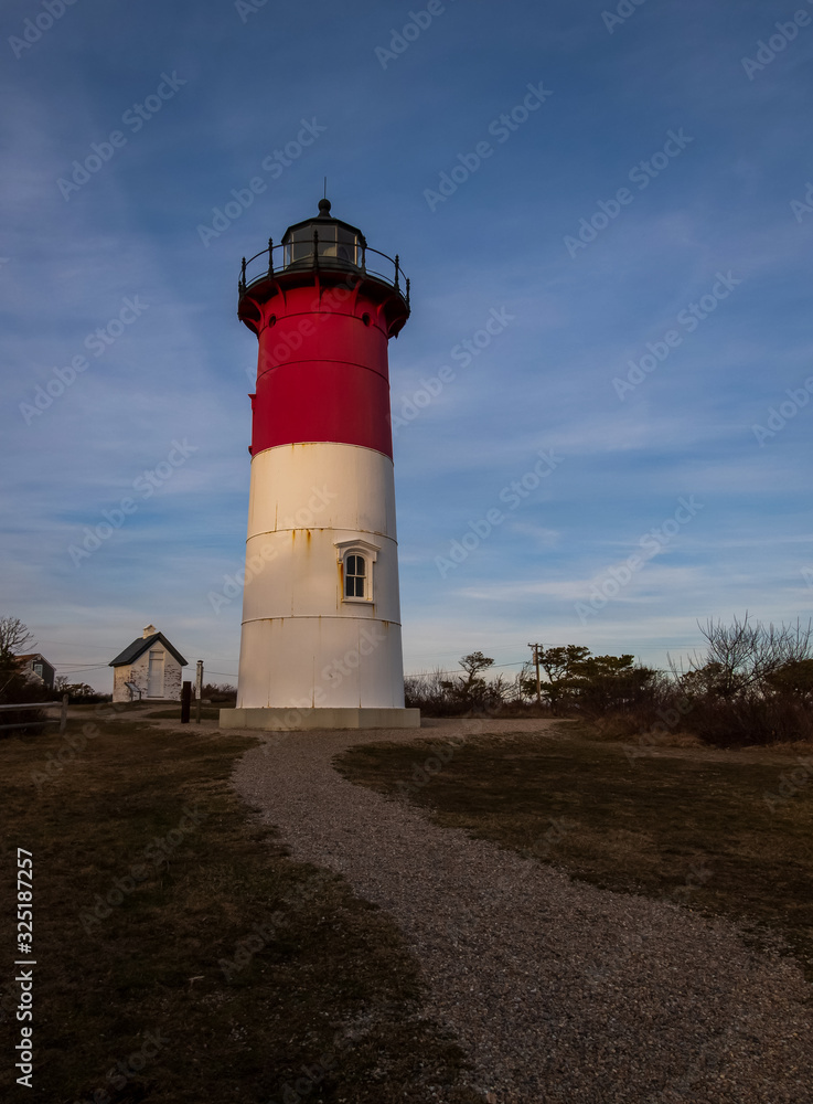 Nauset Lighthouse at sunset - Eastham, Massachusetts.