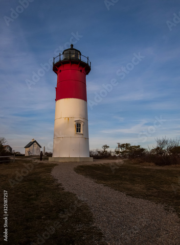Nauset Lighthouse at sunset - Eastham, Massachusetts.