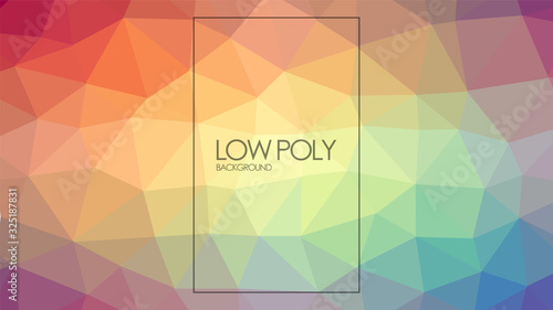 Lowpoly Background Colorful Abstract Design Graphic Vector