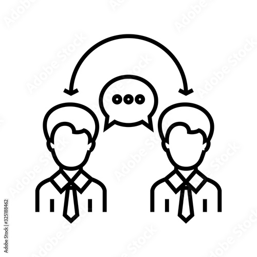 Communicative skills line icon, concept sign, outline vector illustration, linear symbol.