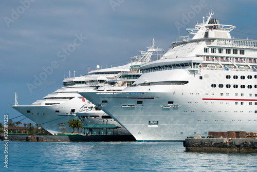 Cruise Ships Moored in Nassau © Ramunas