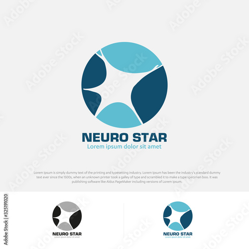 Illustration of the nervous system and neurological diseases. Brain, neuralgia, cervical plexus neuralgia, neuralgia and sciatic nerve.