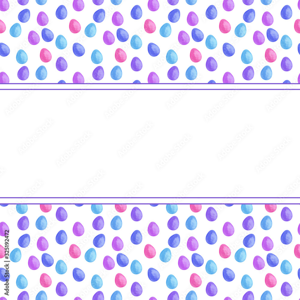 Seamless Easter Pattern and Postcard