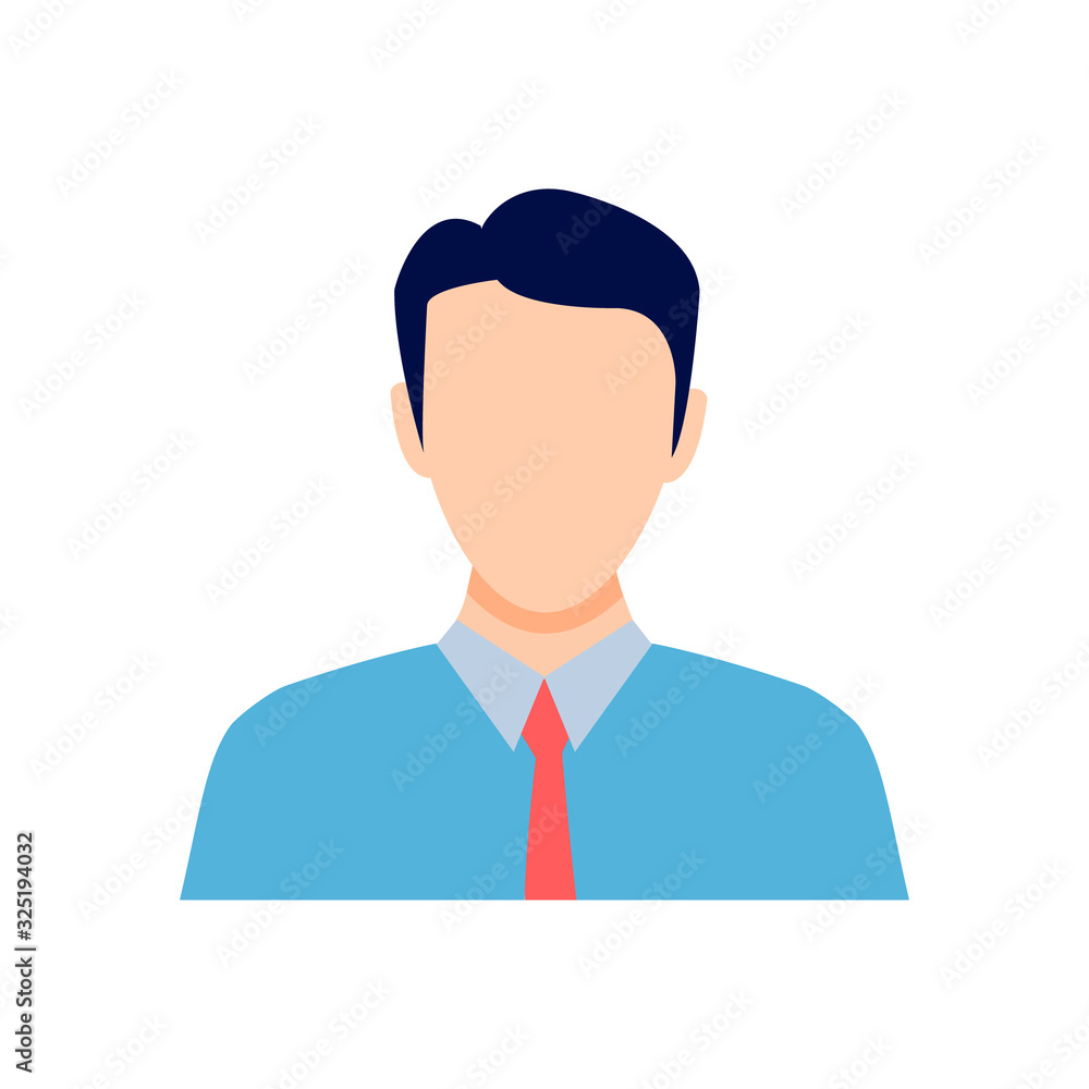 Beauty man icon isolated on the white background