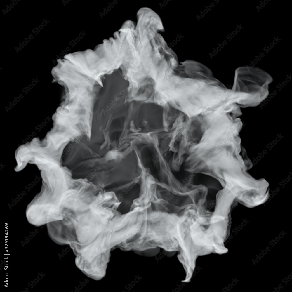 White cloud burst texture isolated on black background. Steam explosion special effect. Realistic thick smoke Puff. White cloud burst texture isolated on black background. Steam explosion special effect. Realistic thick smoke Puff.