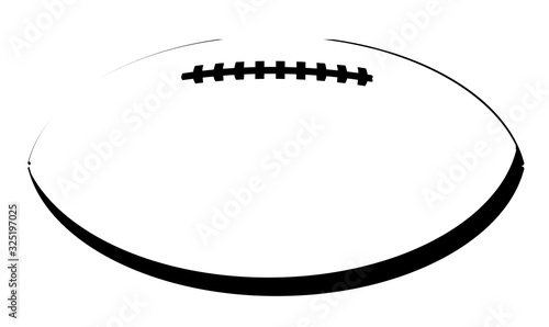 Rugby Ball Outline Icon photo