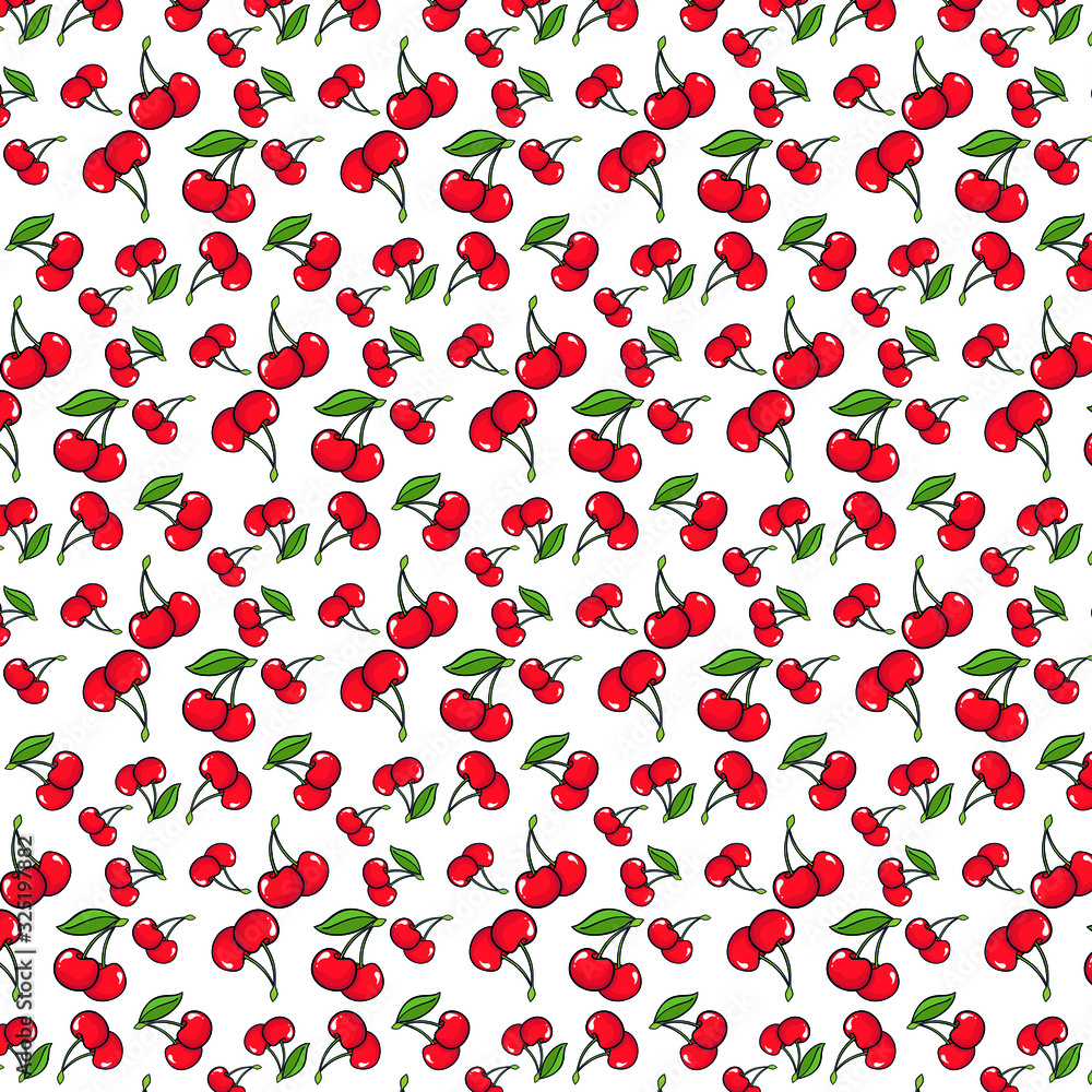 Cherry Pattern. Swatch Included Cherry Pattern. Swatch Included