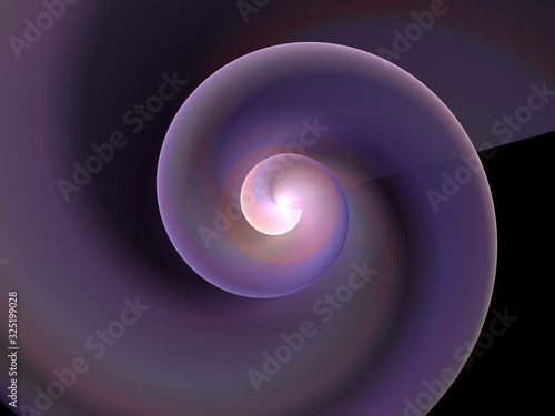 Tableau sur toile Purple Glowing Spiral Fractal Background Image, Illustration - Vortex repeating spiral patterns, Symmetrical repeating geometric patterns