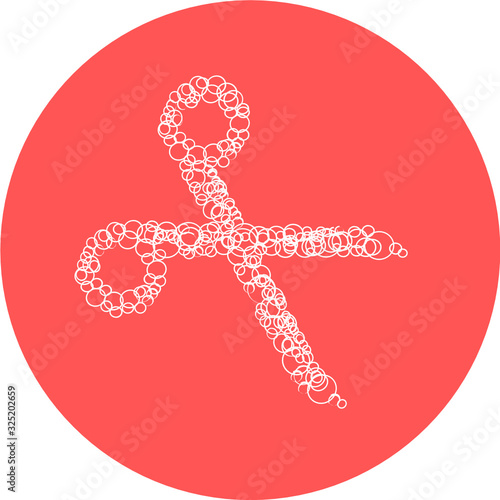 Professional medical Scissor. Surgical Instrument, Medical clamp, hairstyle scissor icon. Medical equipment. Scissors icon vector
