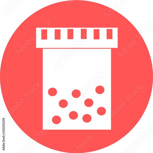 Medical pill logo. Medicine, pharmacy, hospital of drugs. Medication, pharmaceutics concept. Vector illustration. Drugs flat icon: pill, capsule. healthcare medicine icon