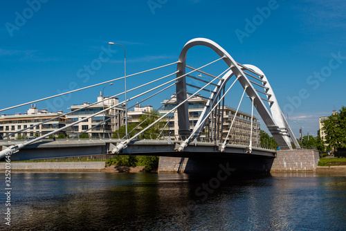 Lazarevsky bridge in St. Petersburg, Russia © myskina6