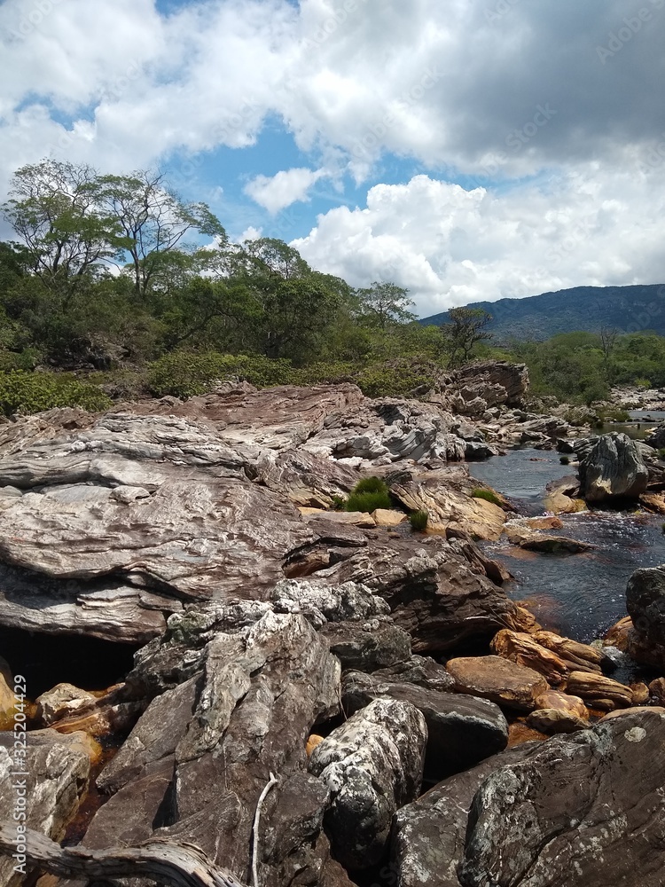 creek with stones