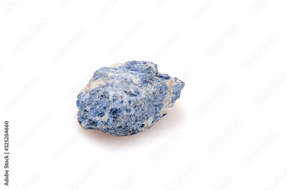 Natural stone sodalite on a white background. Natural stone sodalite on a white background.