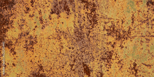 Panoramic oxidized metal surface making an abstract texture, high resolution....