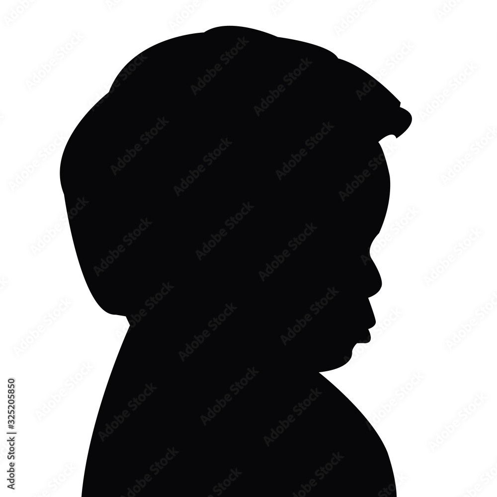 a bbay boy head silhouette vector