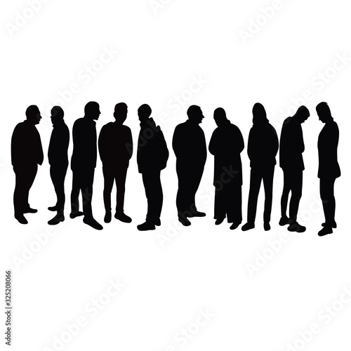 people together  silhouette vector