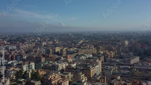 Wallpaper Mural Aerial view of residential district of Rome, Italy. Tilt up establishing shot. Torontodigital.ca