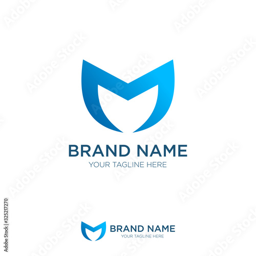 Logo design emblem vector letter M Abstract Initial Modern Logo Template