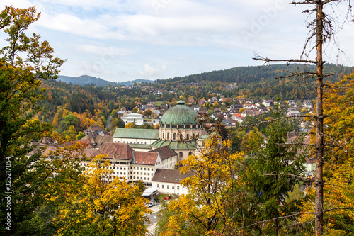 Wide angle view at St. Blasien in the Black Forest