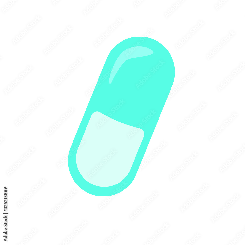 Pill icon in trendy flat style isolated on background. Vector illustration Pill icon in trendy flat style isolated on background. Vector illustration
