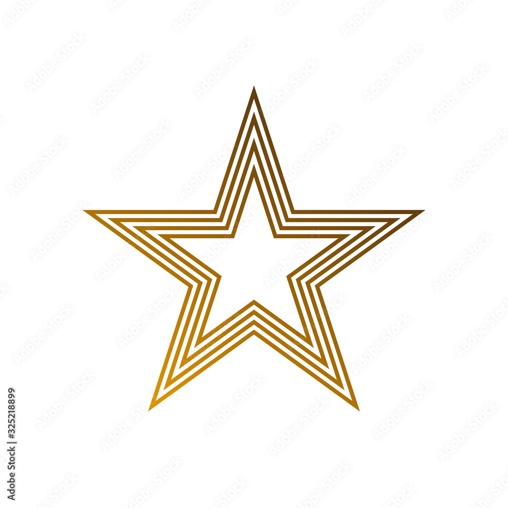 Star flat icon gold color on white background Star flat icon gold color on white background