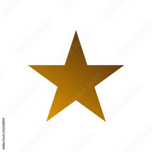 Star flat icon gold color on white background
