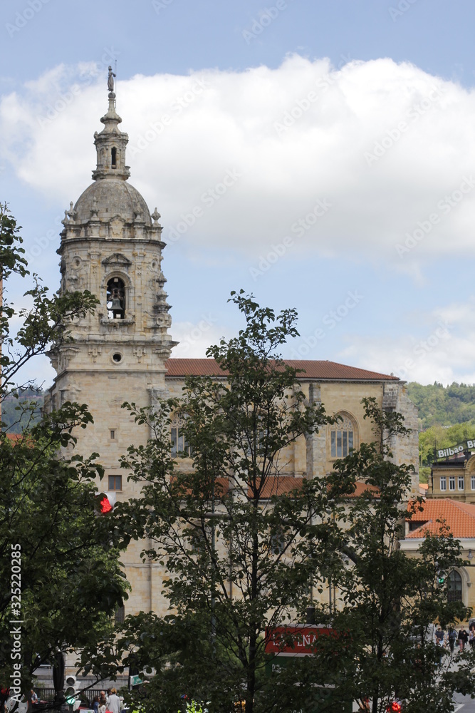 Church in the old town of Bilbao