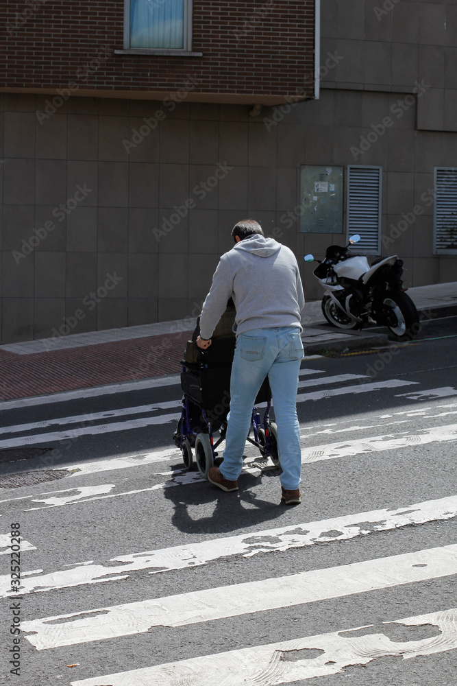 Man crossing the street Man crossing the street