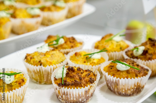 savoury muffins with chives and cream