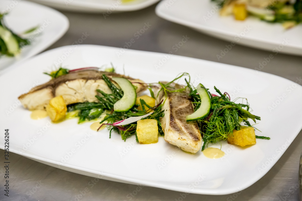 baked fish with vegetables and radish baked fish with vegetables and radish