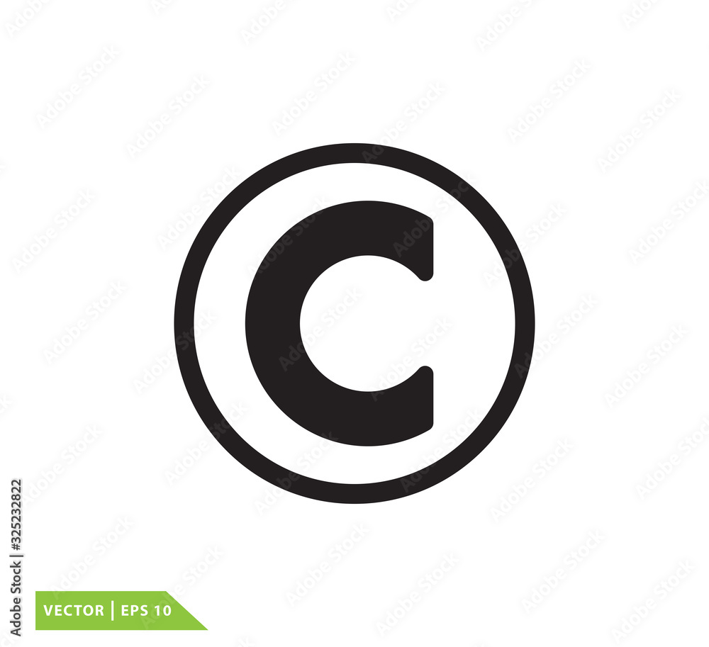 Copy right icon vector logo design template Copy right icon vector logo design template