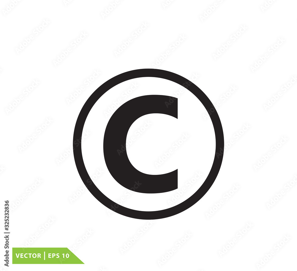 Copy right icon vector logo design template Copy right icon vector logo design template