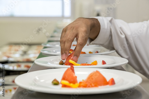 chef preparing salad
