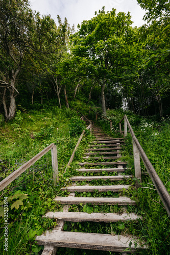 Travel photography of the Baltic sea coastline  near Jastrzebia Gora  Poland.