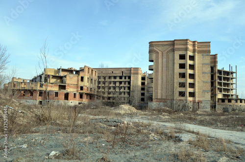 Abandoned construction site of hospital. Abandoned at 1991 during Ukrainian undependence crisis. Kiev Ukraine