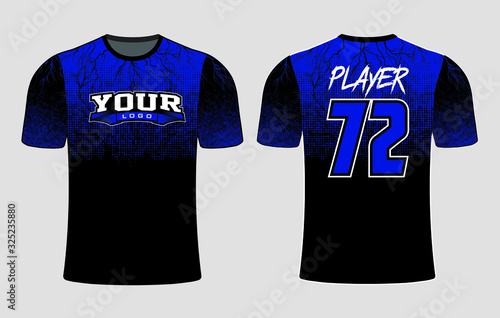 Royal blue black designed artwork to create a lasting  look that will get attention. Fully editable mockup. Unmask the design from the mockup and wrap it up into your template for a killing look.