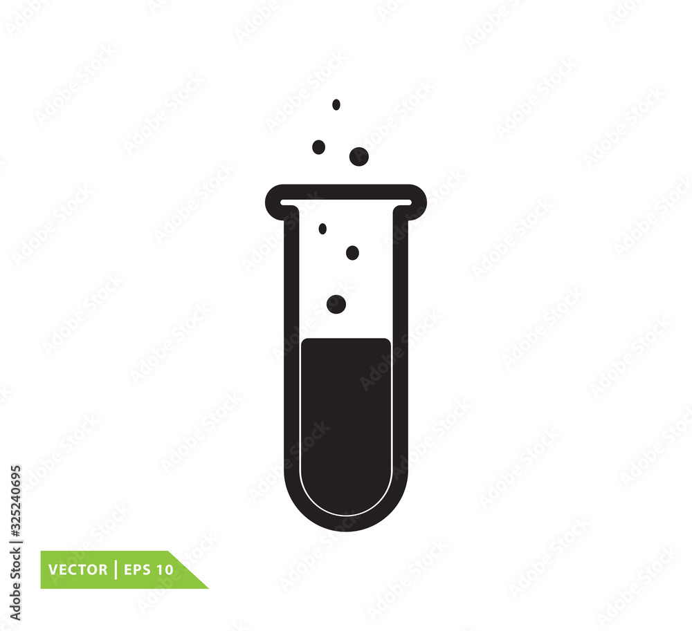Tube glass icon vector logo design template Tube glass icon vector logo design template