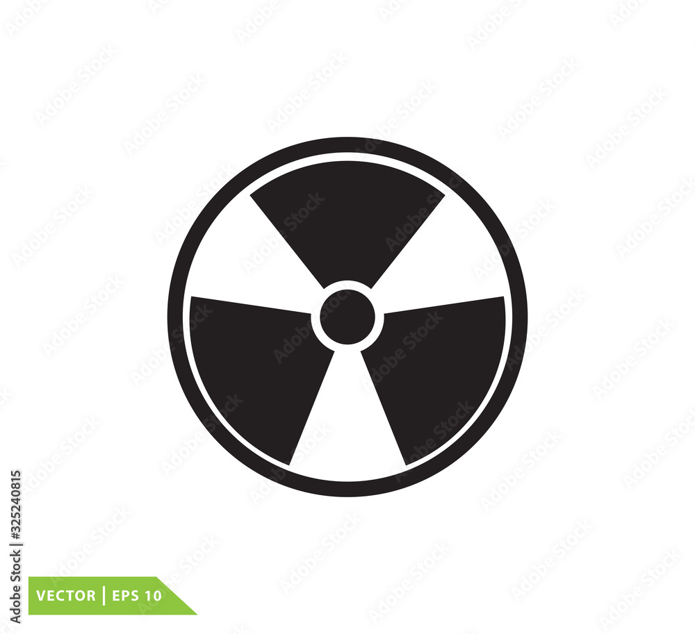 Radiation icon sign logo template Radiation icon sign logo template