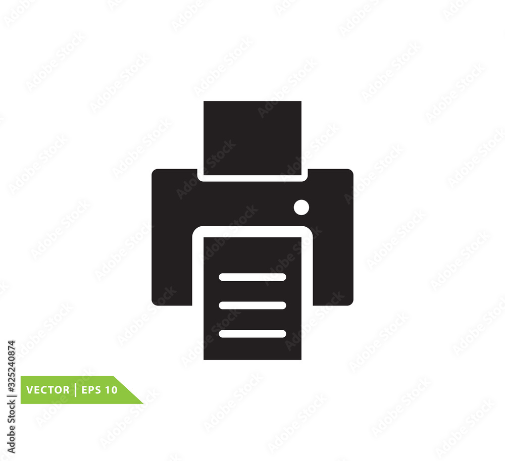 Printer icon vector logo design template Printer icon vector logo design template